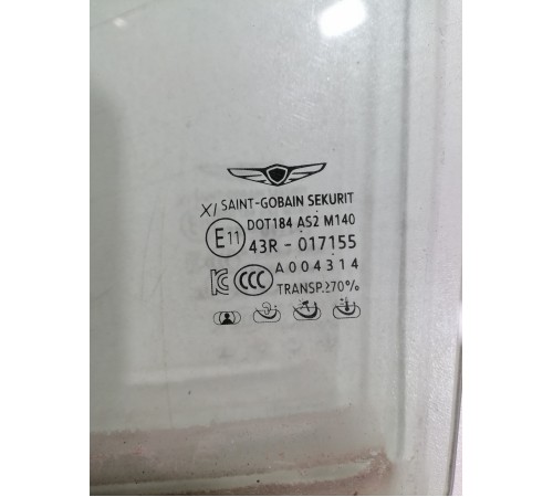 Стекло двери заднее левое