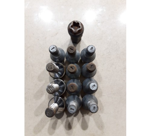 Комплект колесных болтов с секреткой (12шт)