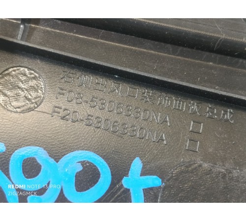 Накладка торпедо декоративная с воздушными дефлекторами