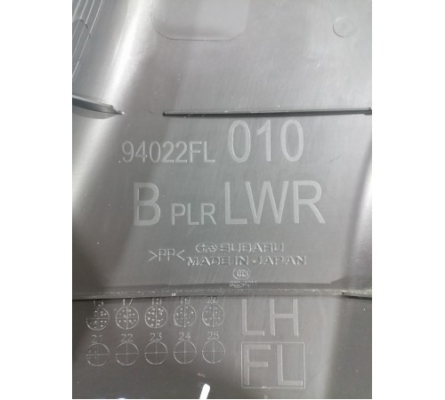 Обшивка центральной консоли левая (нижняя)