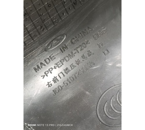 Накладка порога передняя правая