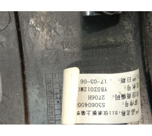 Декоративная накладка торпеды с дефлекторами