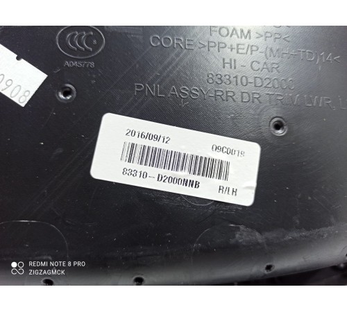 Обшивка двери (задняя левая)