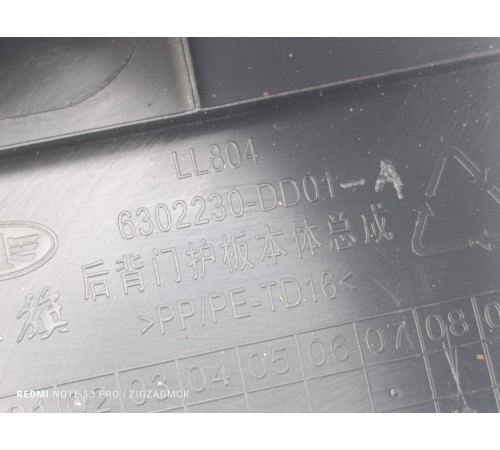 Обшивка крышки багажника