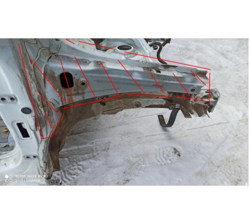 Лонжерон (четверть) передний правый