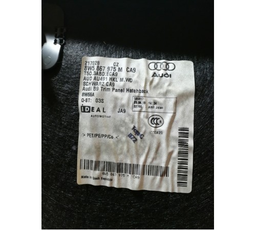 Обшивка крышки багажника