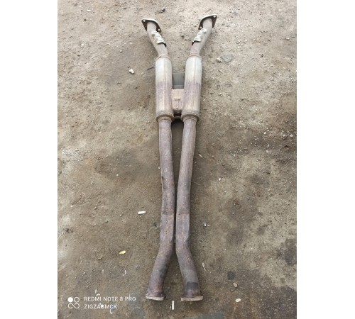 Приемная труба глушителя (двойная)