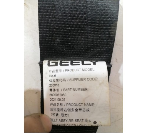 Ремень безопасности задний правый