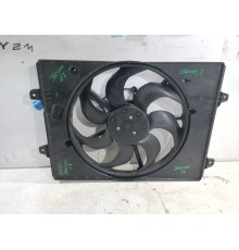 Вентилятор диффузор радиатора в сборе с моторчиком