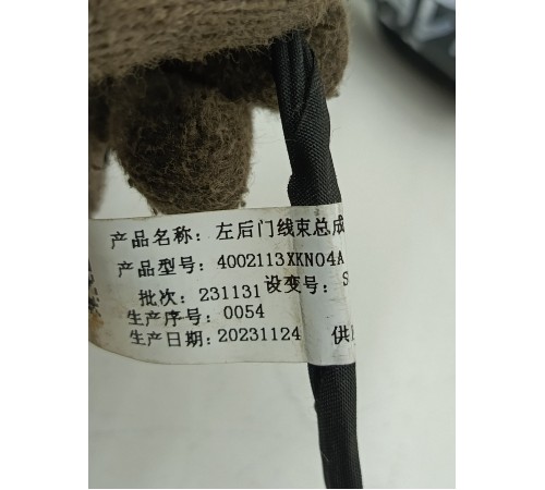 Электропроводка двери задняя левая